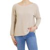 Mieli Abbigliamento Maglioncino Con Scollo A Barca Tinta Unita Beige Online