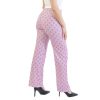 Mieli Abbigliamento Pantalone Palazzo Fantasia Con Elastico In Vita Rosa Hot