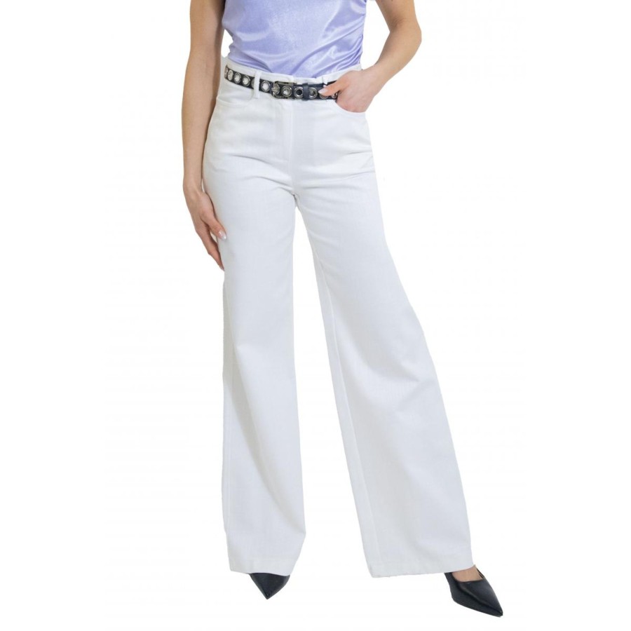 Mieli Abbigliamento Pantalone Con Tasche Dietro Options Bianco Hot