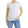 Mieli Abbigliamento T Shirt Tinta Unita Avvitata Bianco Clearance